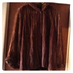 Brown fox fur woman’s coat